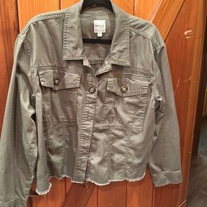 COPY - Olive Green Army Cropped Jacket - XL